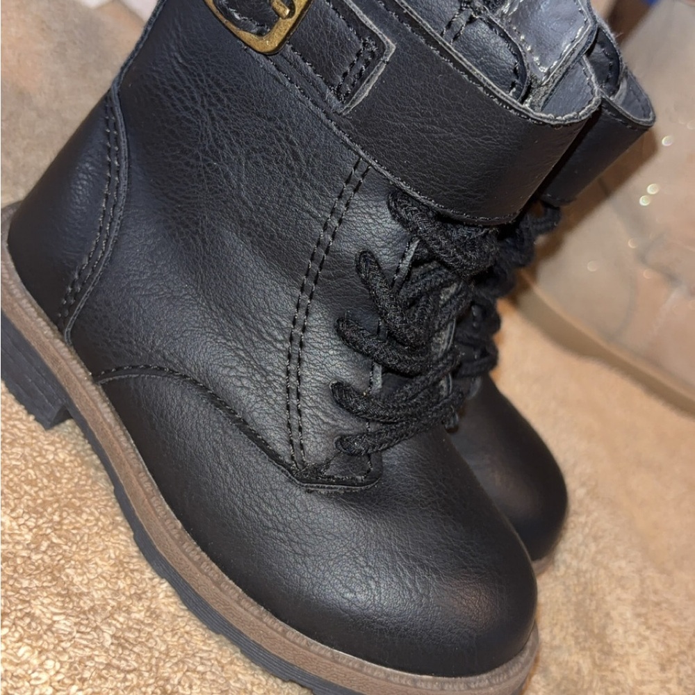 Toddler‎ Girl Black Zippered Boots size 5